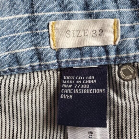 MADEWELL Shorts Conductpr Pinstripe Cotton Chambray 32 - Picture 9 of 9